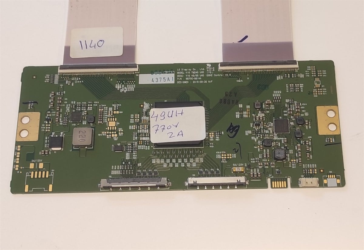 LG 49UH770V T CON BOARD, 6870C-0614A, V16 TM240 UHD 1701