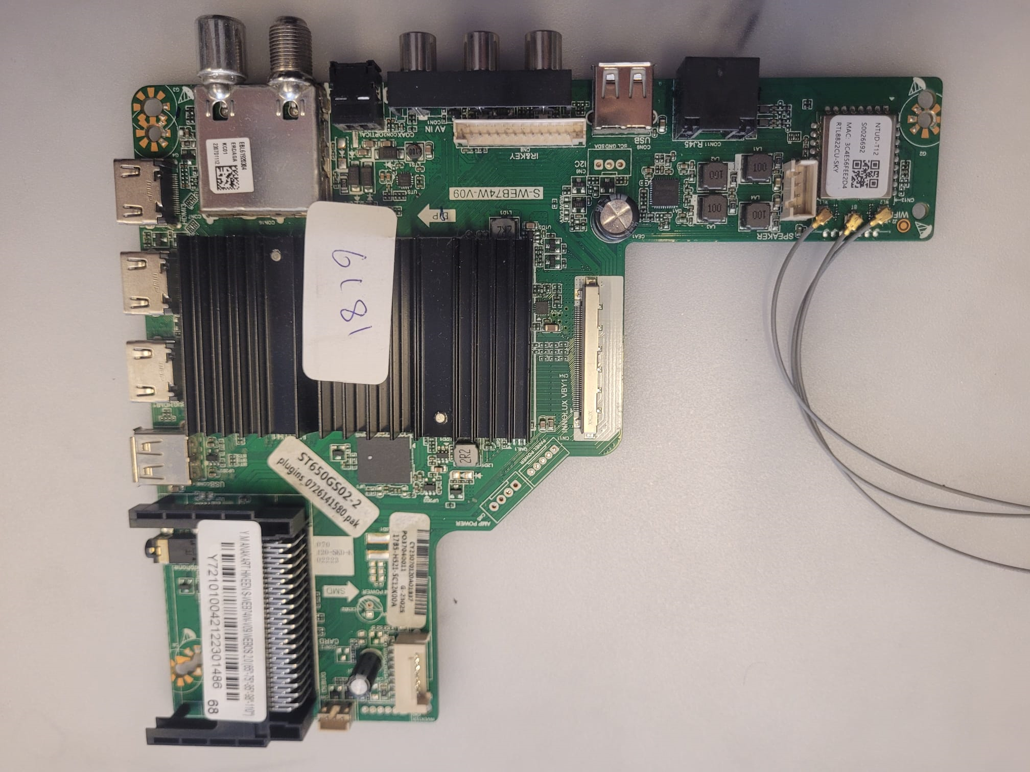 ONVO 65OV6000U ANAKART , S-WEB74W-V09 , ST650GS02-2 ONVO 65OV6000U ANAKART , S-WEB74W-V09 , ST650GS02-2 