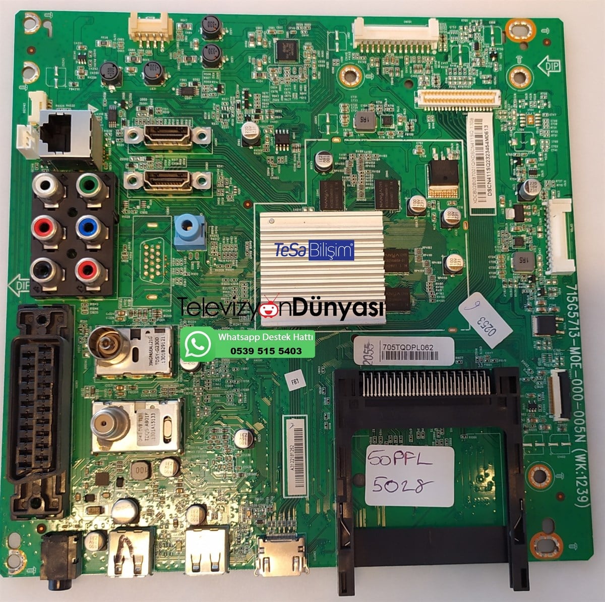 PHILIPS 50PFL5028 ANAKART, 715G5713-M0E-000-005N, (WK:1239), 705TQDPL062