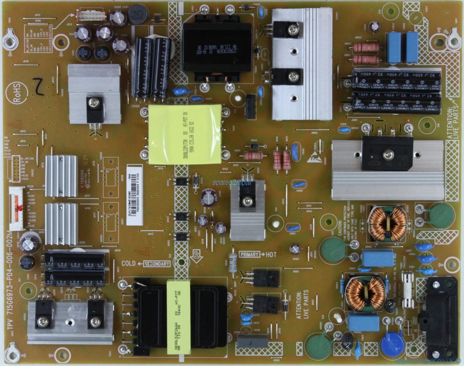 Philips 55PUS6101/12 Besleme kartı, 715G6973-P04-006-002M, pltvgw481xxm3Philips 55PUS6101/12 Besleme kartı, 715G6973-P04-006-002M, pltvgw481xxm3