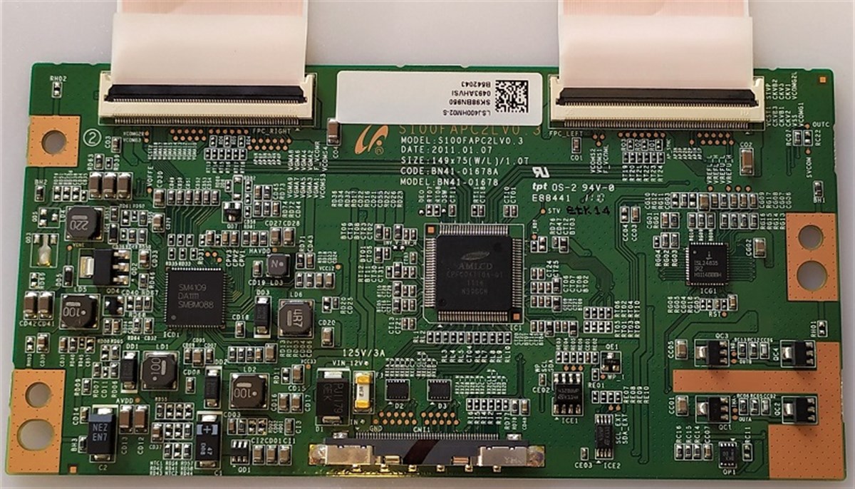 S100FAPC2LV0.3, BN41-01678A, BN95-00492A, LSJ320HN01-S, SAMSUNG 32D5500 T CON BOARD