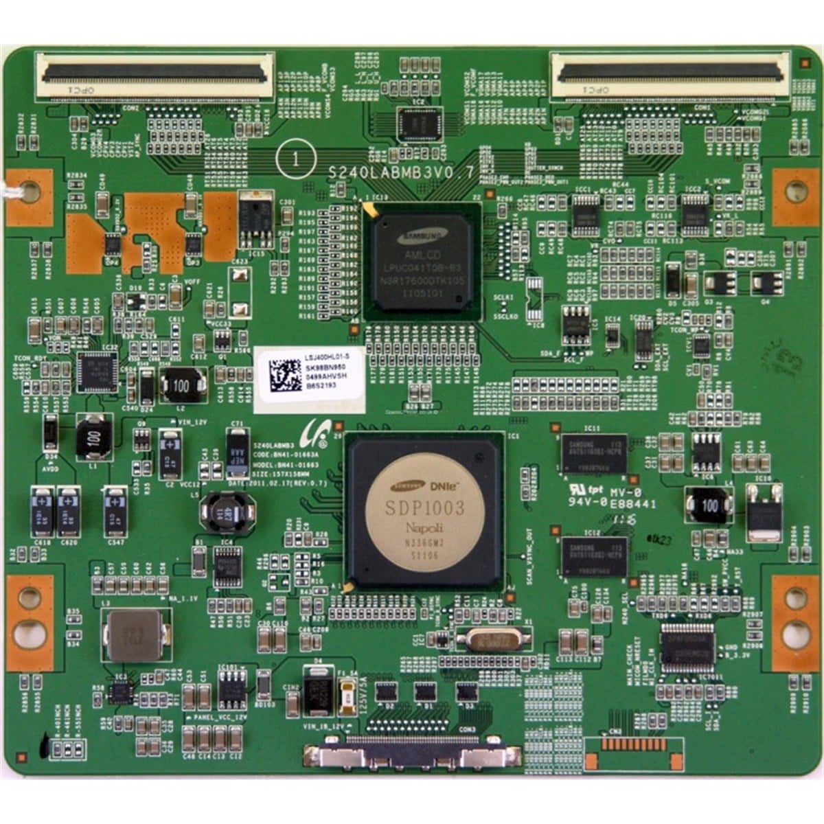 S240LABMB3V0.7 , BN95-00499A , BN41-01663A , LSJ400HL01-S , SAMSUNG UE40D7000 T-CON BOARD