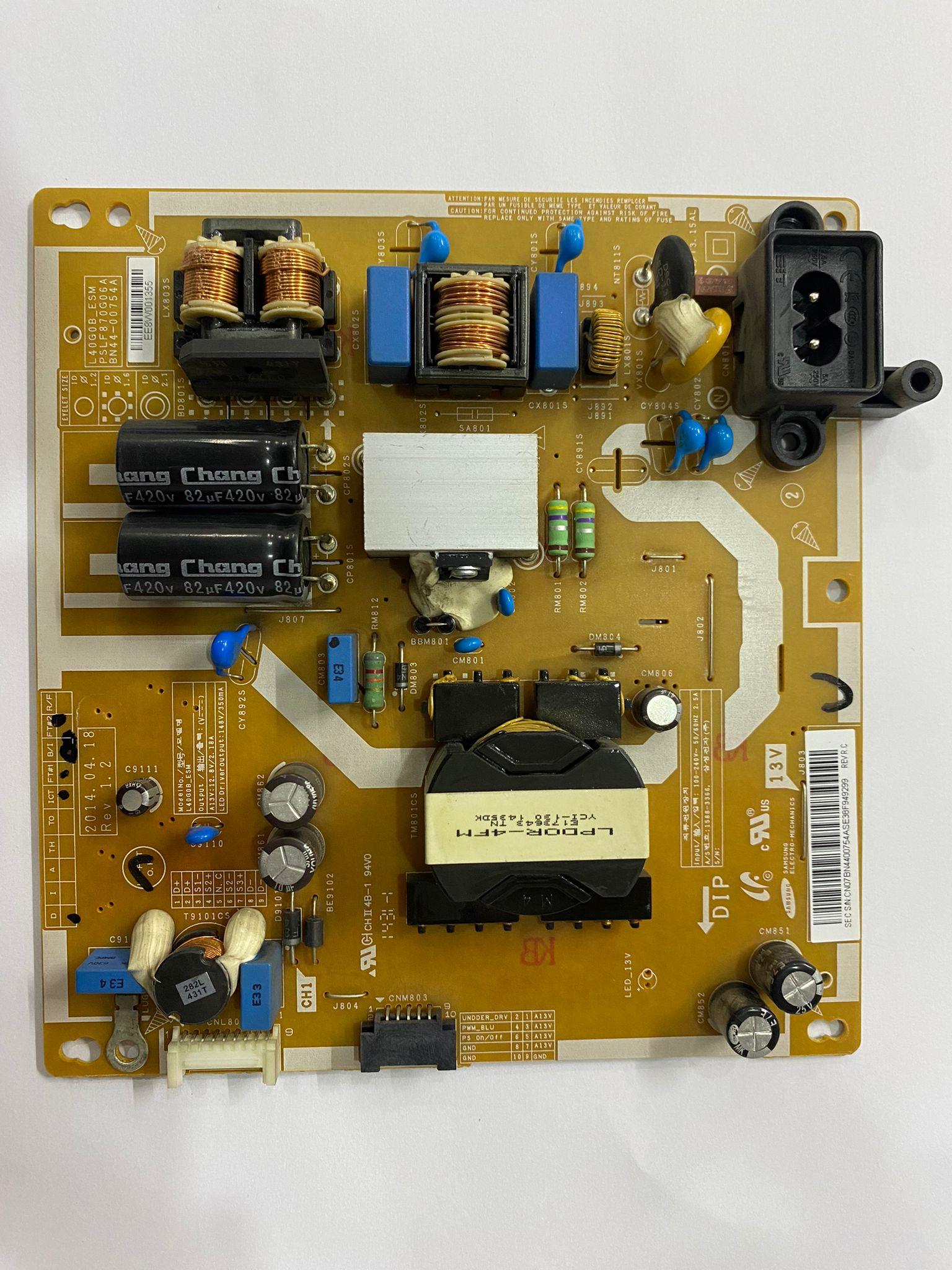 Samsung UE40H5203AW Besleme kartı, BN44-00754A, L40G0B_ESM, PSLF870G06A Samsung UE40H5203AW Besleme kartı, BN44-00754A, L40G0B_ESM, PSLF870G06A 
