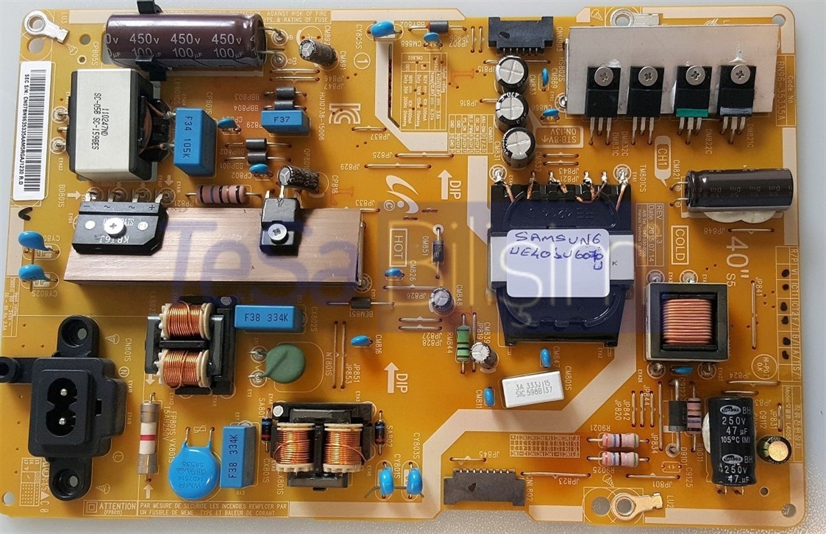 SAMSUNG UE40JU6070 BESLEME KARTI ,BN96-35335A, L40S5_FHSV ,