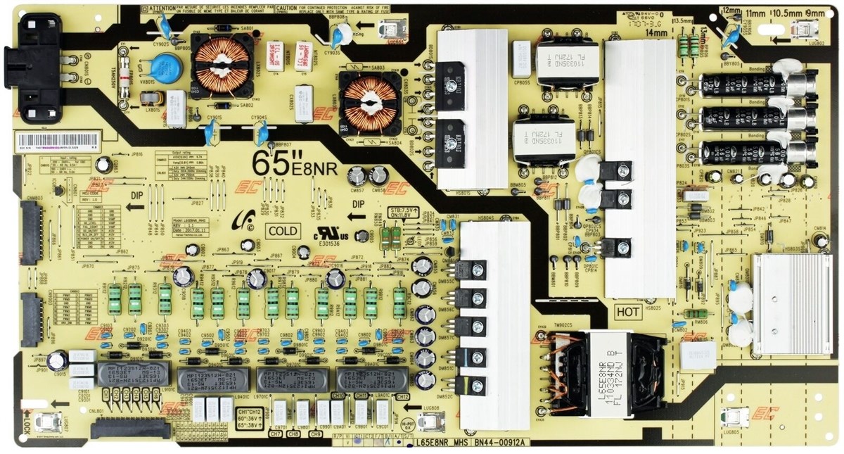 SAMSUNG UE65MU8000T UE65MU9000T BESLEME KARTI ,BN44-00912A