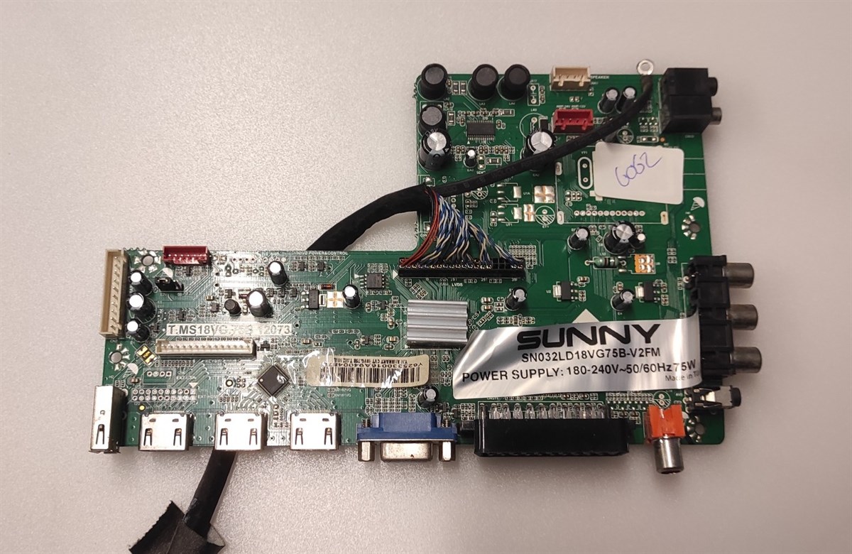 SUNNY SN032LD18VG75B-V2FM, T.MS18VG.75B 12073, Y.M ANAKART CVT 18VG.75B T.SİZ MNL