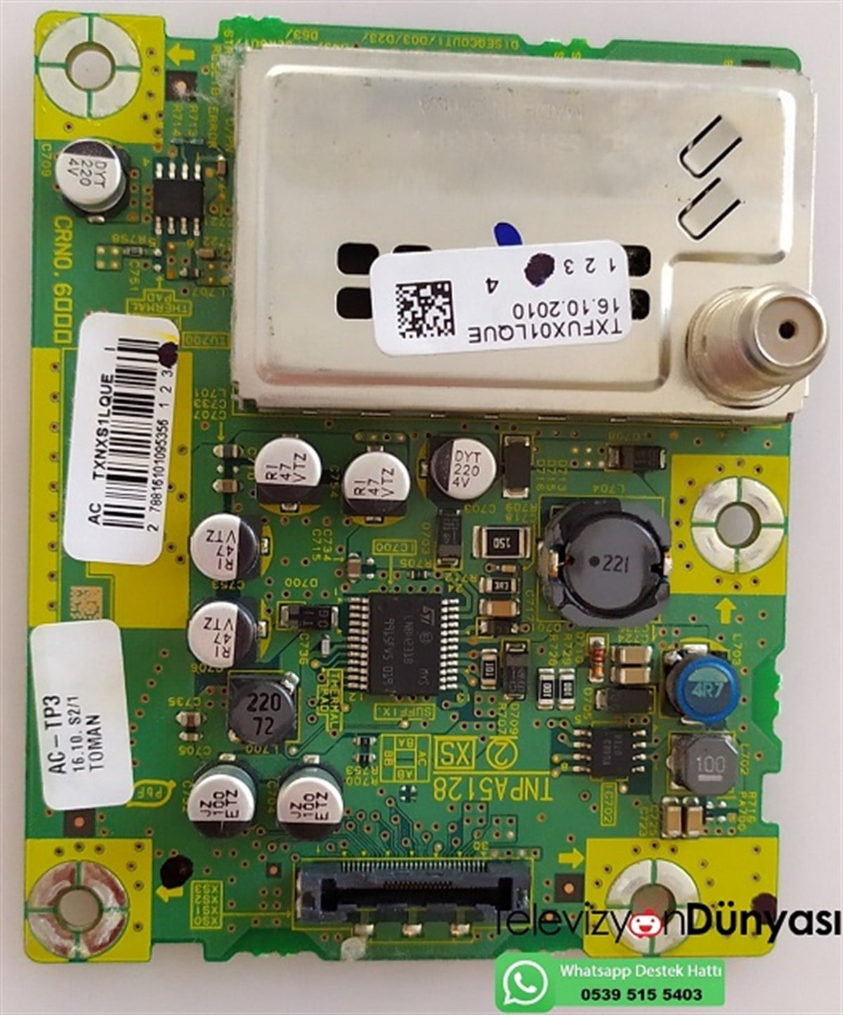 TNPA5128 , TNPA5128 XS , TXNXS1LQUE , PANASONİC TX-P42GW20 SAT, TUNER BOARD