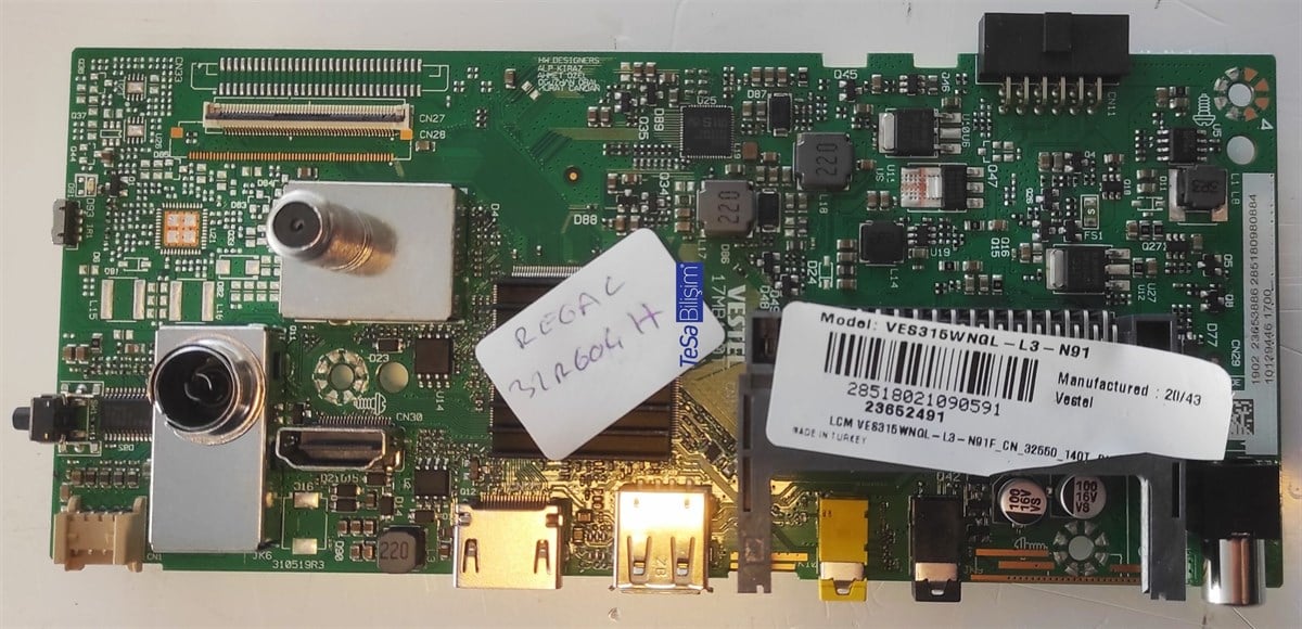 VESTEL 32R604H ANAKART, VES315WNGL-L3-N91, 23652491