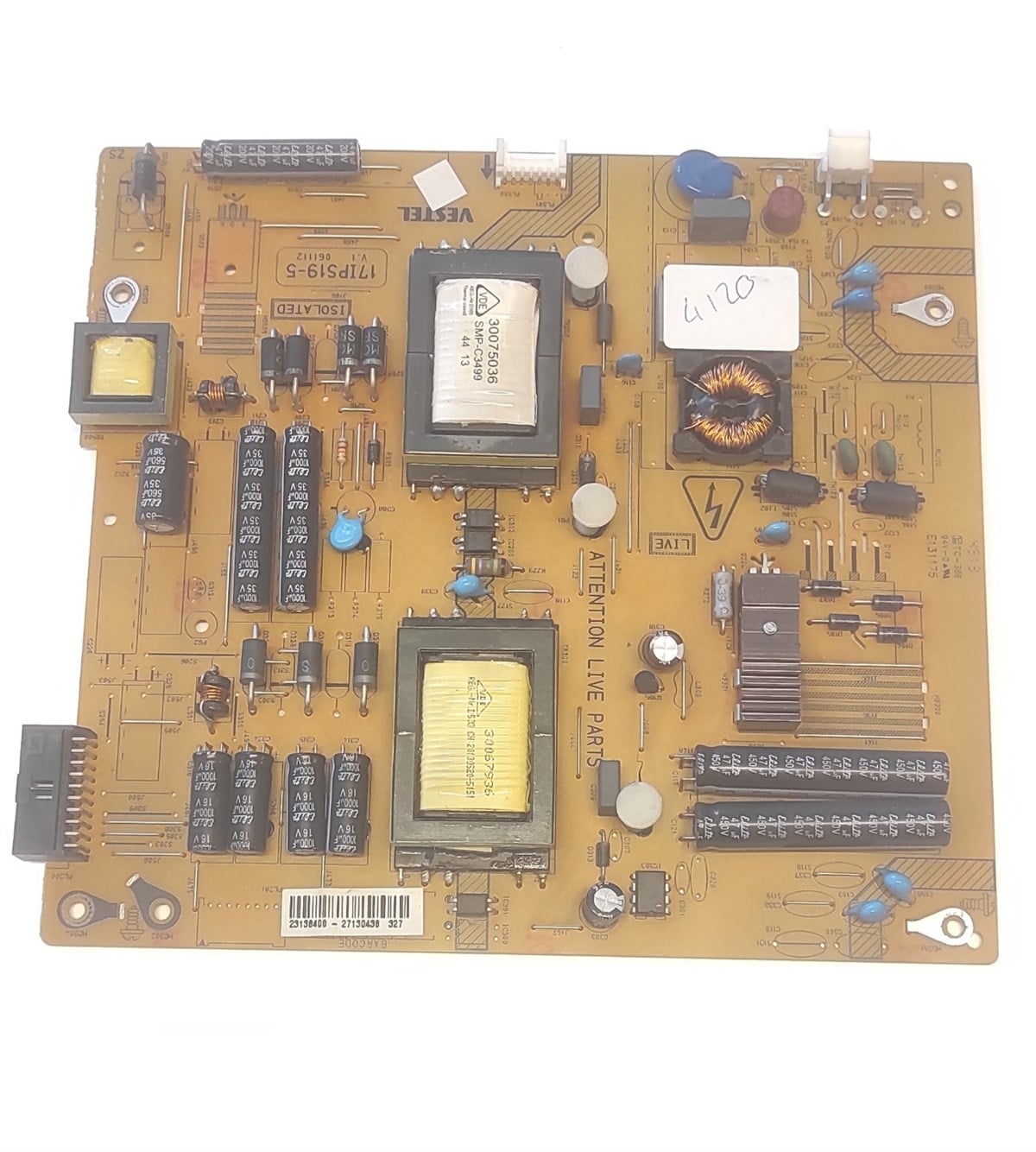 VESTEL 42PF7175 BESLEME KARTI,  23136400, 17IPS19-5, VES420UNVL-3D-S01