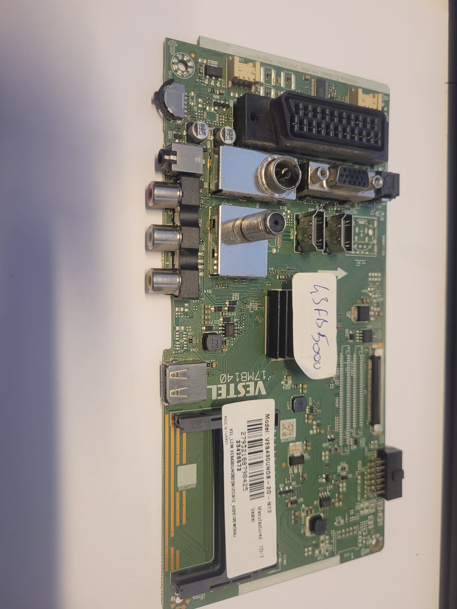 Vestel 43FB5000 AnaKart , 17MB140 , 23459596 , VES430UNDB-2D-N12Vestel 43FB5000 AnaKart , 17MB140 , 23459596 , VES430UNDB-2D-N12