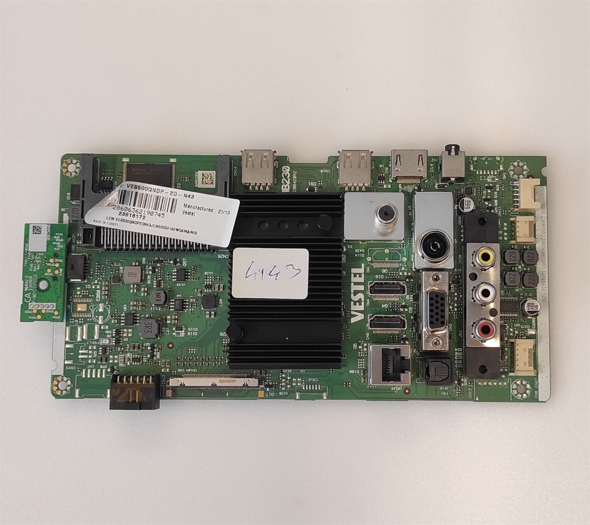 VESTEL 50U9500 ANAKART, 23681953, 10125432, VES500QNDP-2D-N43VESTEL 50U9500 ANAKART, 23681953, 10125432, VES500QNDP-2D-N43