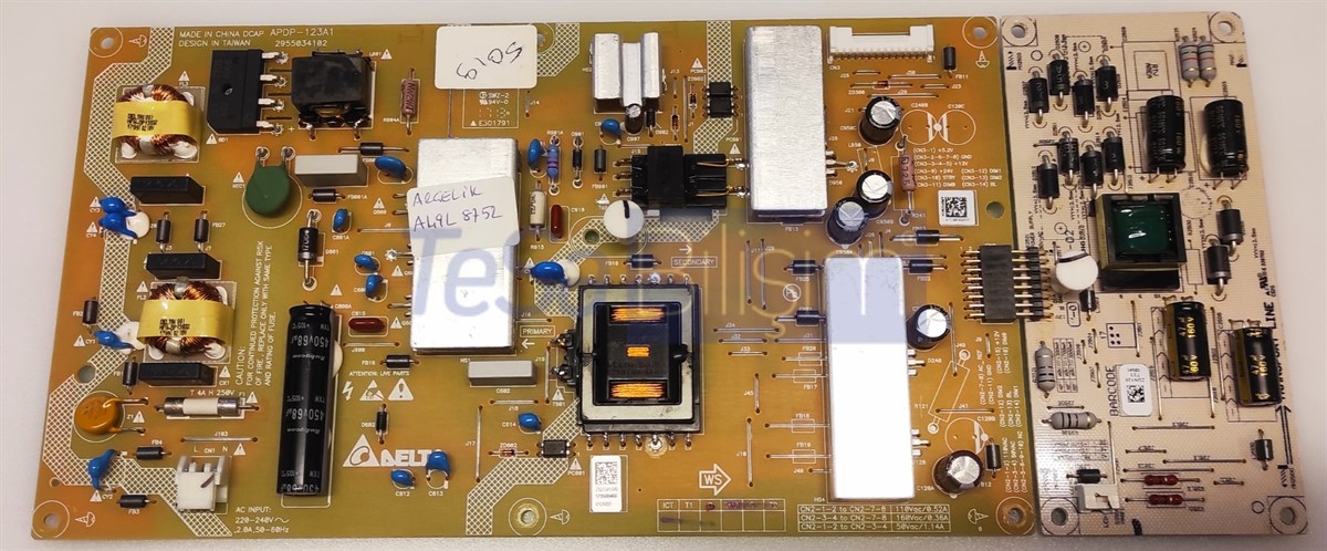 ZQS910R, APDP-123A1, 2955034102, ZUN120, ZUM193-02, ARÇELİK A49L 8752 5S BESLEME KARTI 