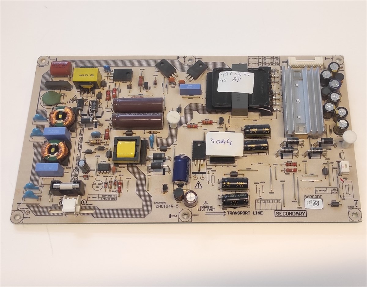 ZWC194R-5, ZWC140, GRUNDIG 43 CLX 7745 AP BESLEME KARTI