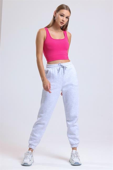 İçi Polarlı Üç İplik Jogger Eşofman - Karmelanj