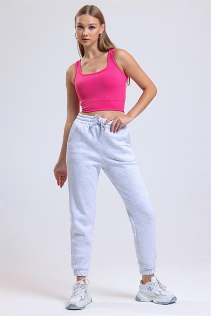 İçi Polarlı Üç İplik Jogger Eşofman - Karmelanj