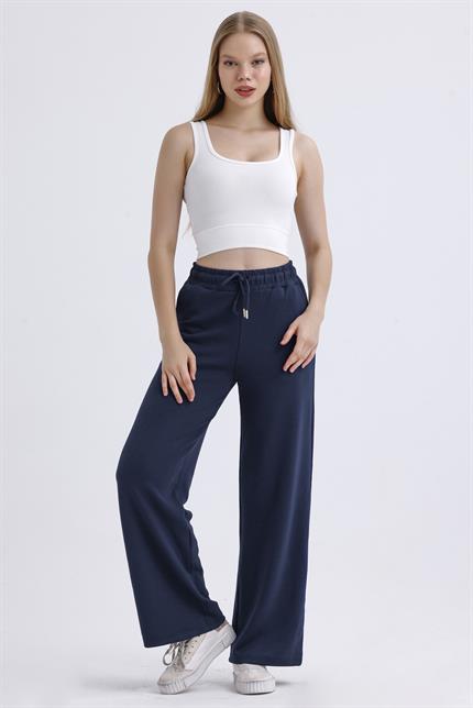 Modal Bel Lastikli Palazzo Oysho Eşofman - Lacivert