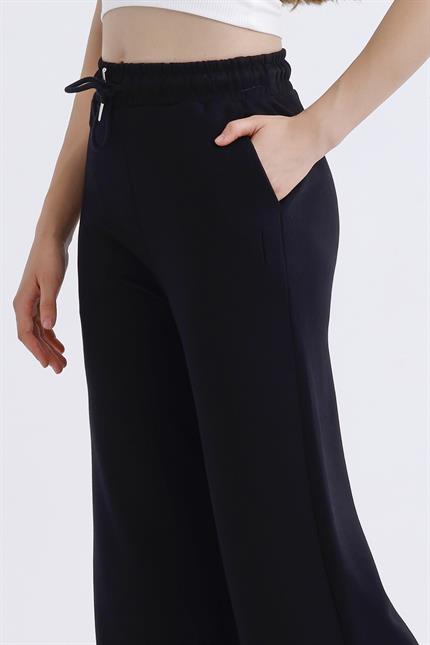 Modal Bel Lastikli Palazzo Oysho Eşofman - Siyah
