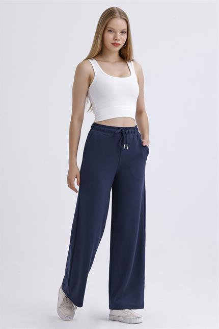 Modal Bel Lastikli Palazzo Oysho Eşofman - Lacivert