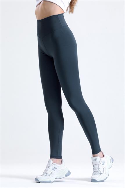 Push-Up Yüksek Bel Şardonlu Toparlayıcı Tayt - Antrasit