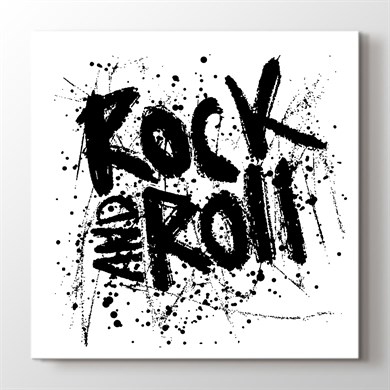 Rock and Roll Tasarımı Kanvas Tablo