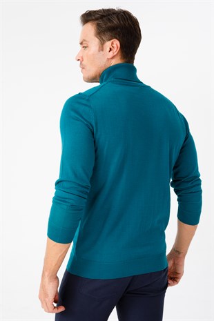 Мужской Базовый свитер с круглым вырезом темно-синий