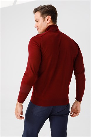 Мужской Базовый свитер с круглым вырезом, цвет сливы