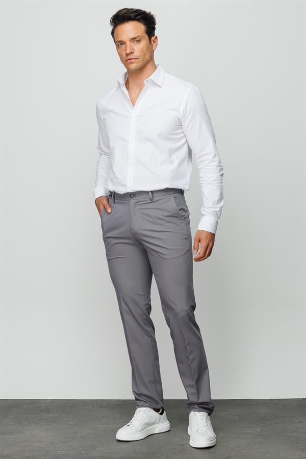 Мужские хлопчатобумажные брюки на резинке с карманом сбоку антрацитовые