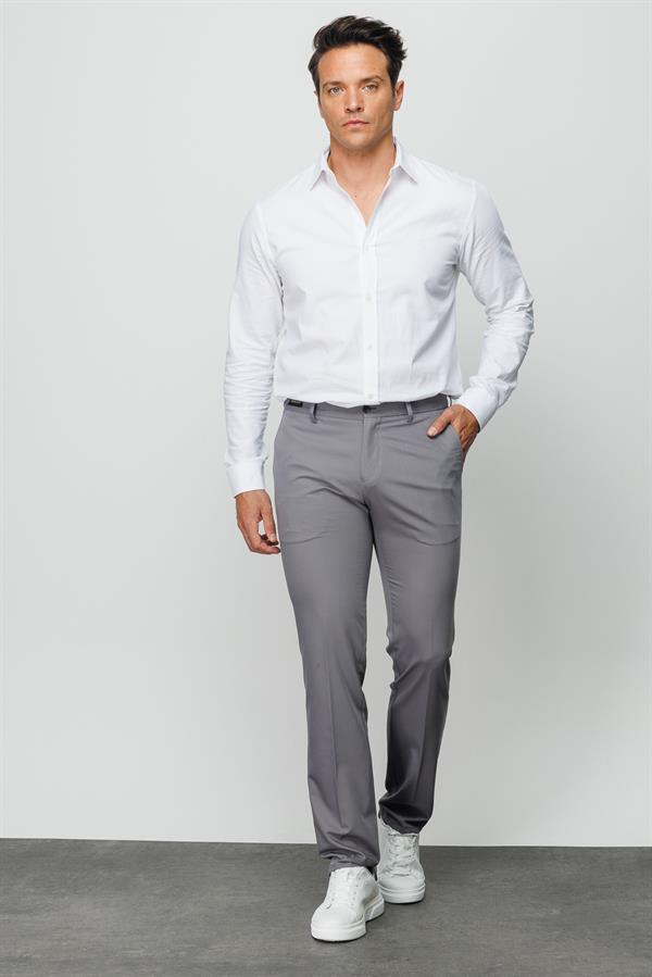 Мужские хлопчатобумажные брюки на резинке с карманом сбоку антрацитовые