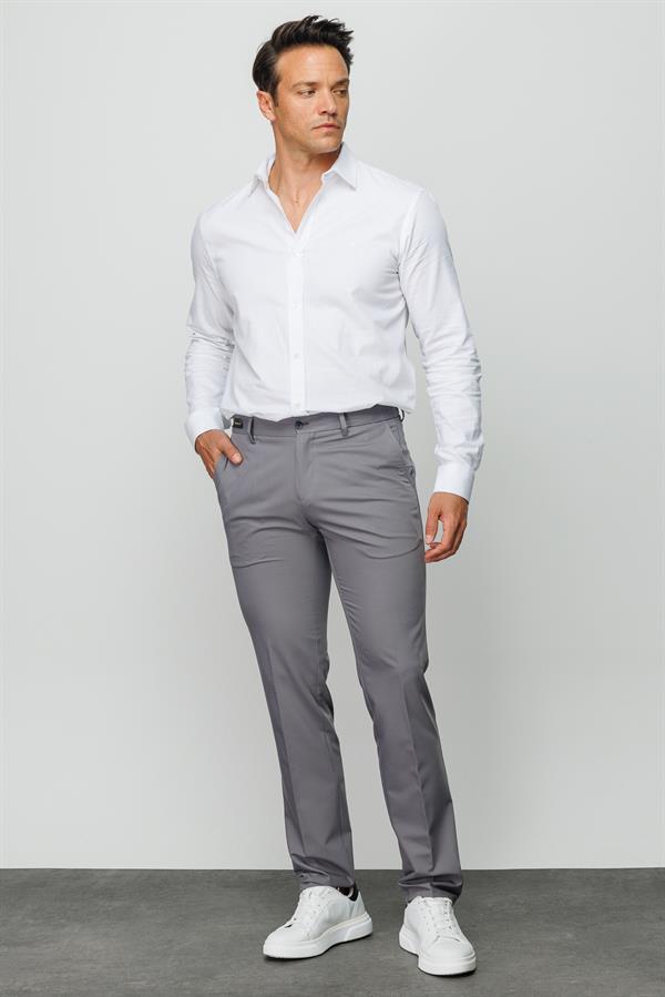 Мужские хлопчатобумажные брюки на резинке с карманом сбоку антрацитовые