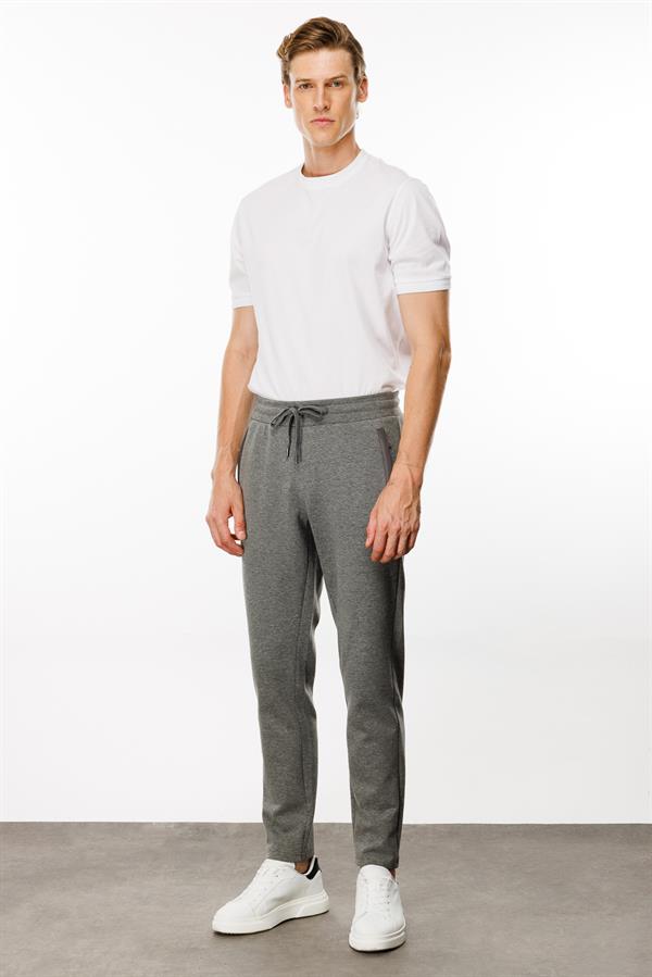 Erkek Cebi Kapitone Eşofman Altı Antra/Melanj