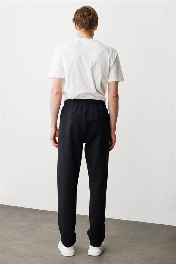 Erkek Cep Yanı Kumaş Eşofman Altı K.Lacivert