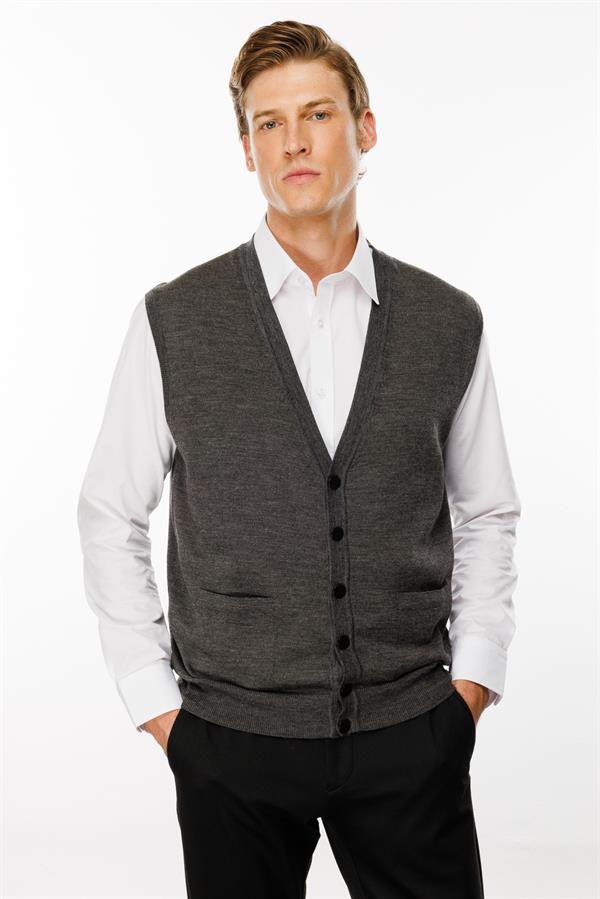 Erkek Cepli Yelek K.Füme