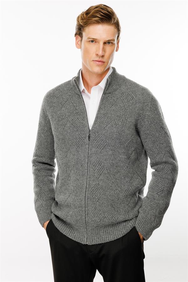 Мужская шерстяная куртка с рисунком Копченый