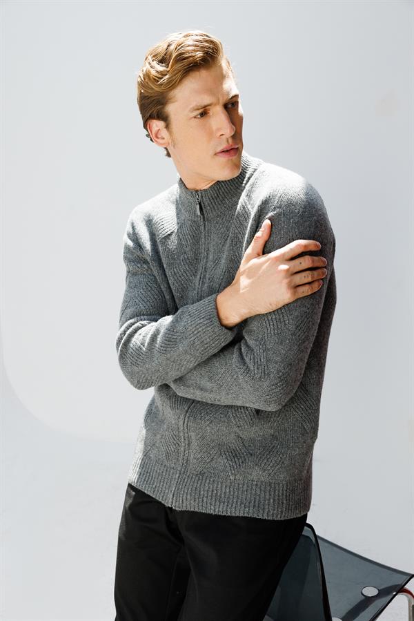 Мужская шерстяная куртка с рисунком Копченый