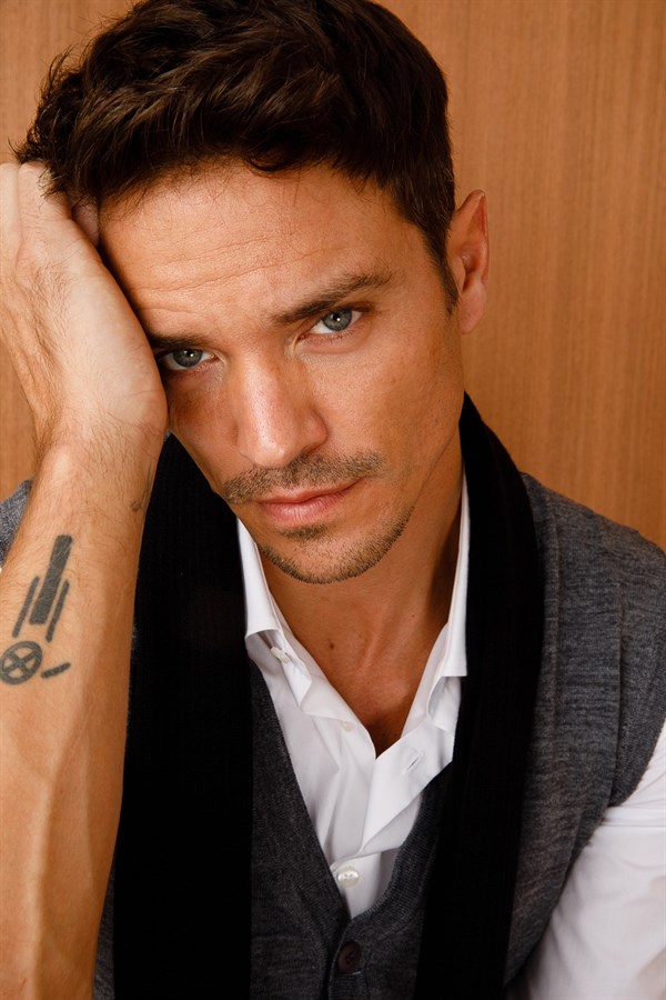 Мужской шерстяной шарф черный