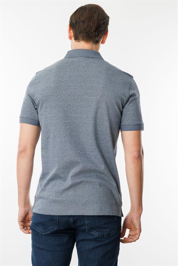 Erkek Fermuarlı T-shirt Füme