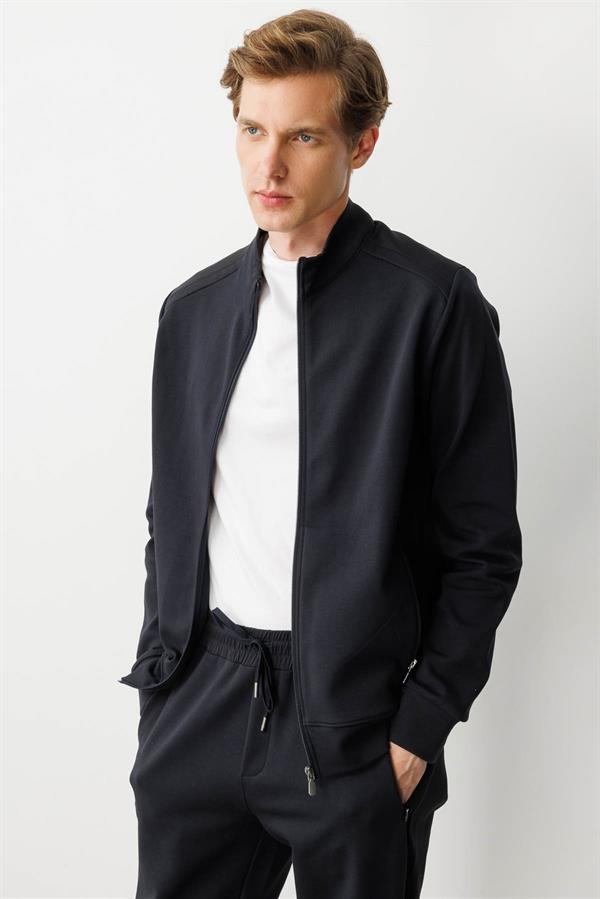 Erkek Hakim Yaka Eşofman Üstü K.Lacivert