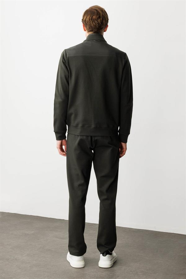 Erkek Hakim Yaka Eşofman Üstü K.Haki