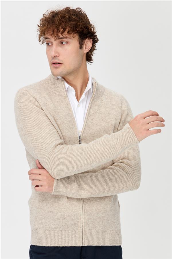 Мужская шерстяная куртка бежевый