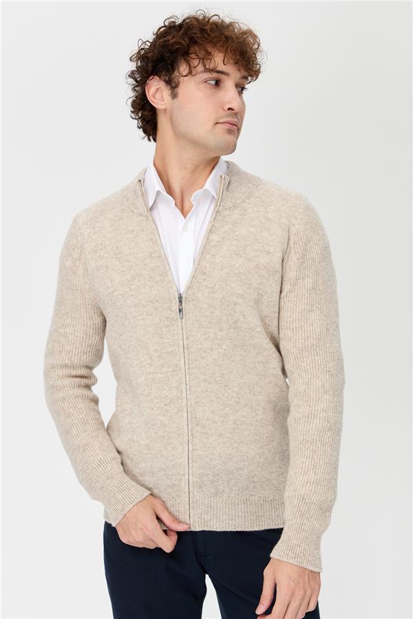 Мужская шерстяная куртка бежевый