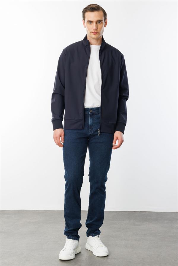 Erkek Hakim Yaka Yan Cepli Mont K.Lacivert