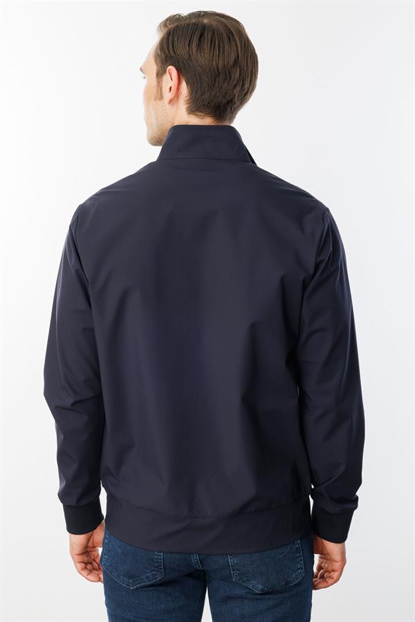 Erkek Hakim Yaka Yan Cepli Mont K.Lacivert