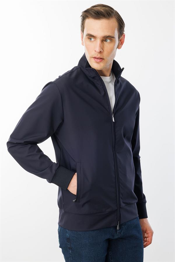 Erkek Hakim Yaka Yan Cepli Mont K.Lacivert