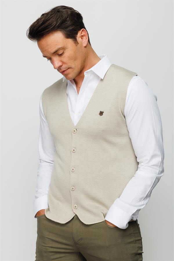 мужской трикотажный светло - бежевый