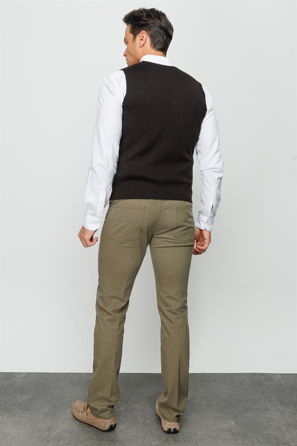 Жилет мужской трикотажный темно-коричневый