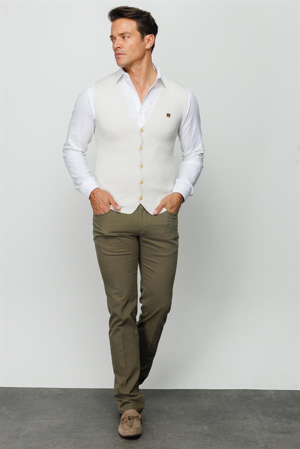 Мужской трикотажный жилет Костяной цвет