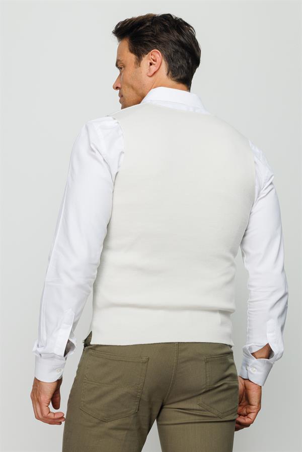 Мужской трикотажный жилет Костяной цвет