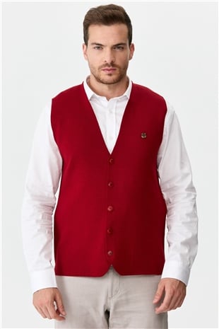Мужской тонкий трикотажный жилет красный красный