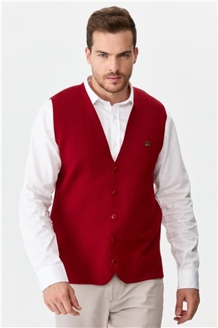 Мужской тонкий трикотажный жилет красный красный