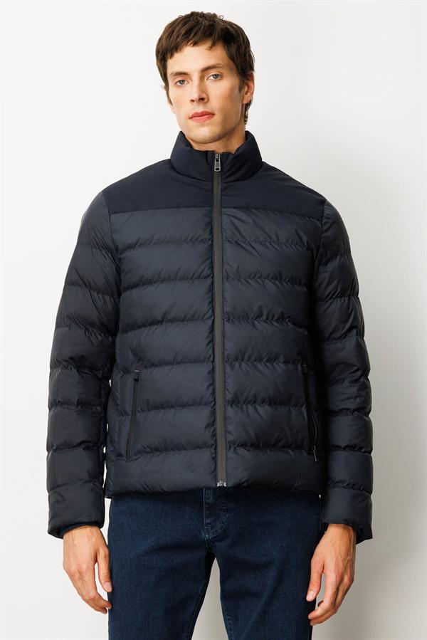 Erkek Kapitone Şişme Mont Lacivert